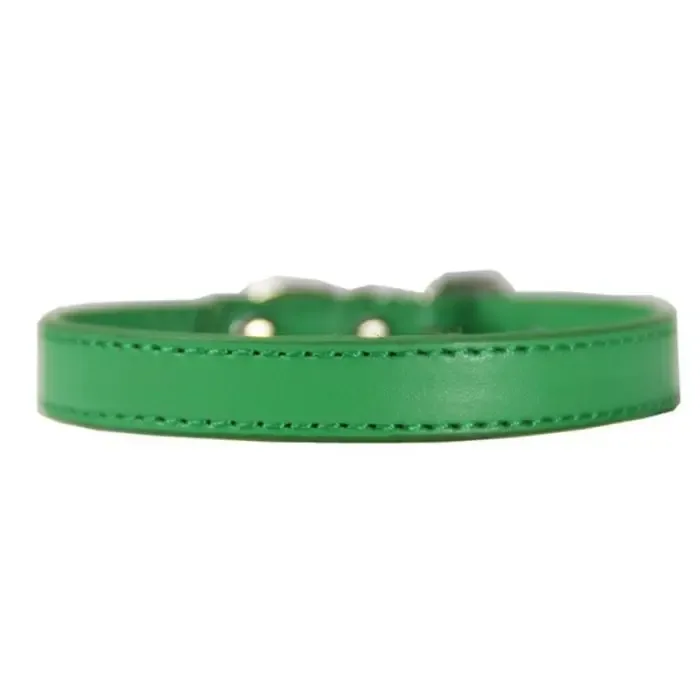 Adjustable Colorful Pet Collars PU Leather Neck Strap Safe For Dogs