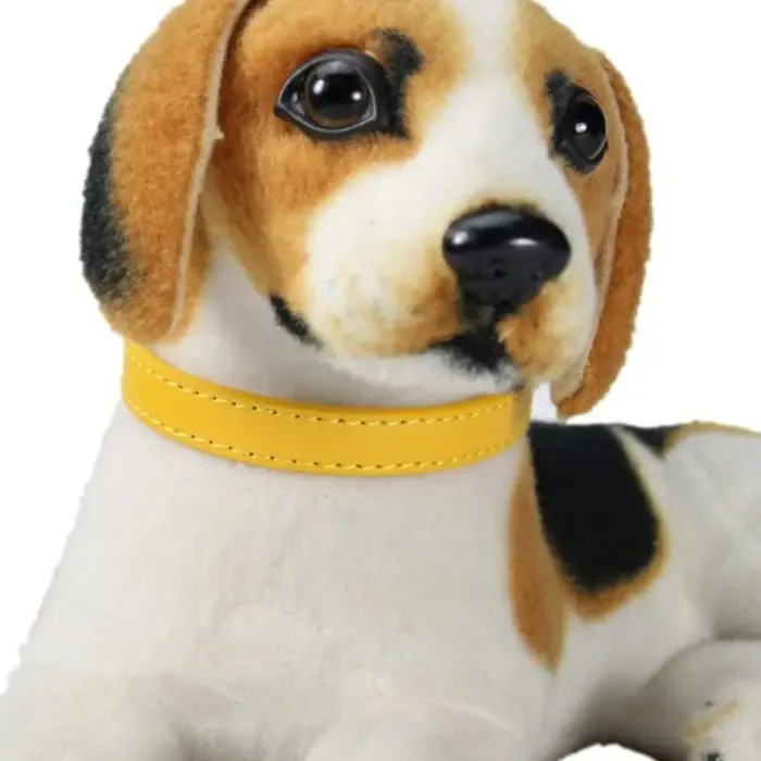 Adjustable Colorful Pet Collars PU Leather Neck Strap Safe For Dogs