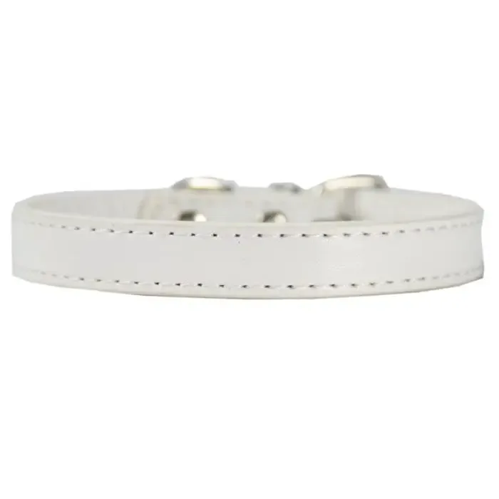 Adjustable Colorful Pet Collars PU Leather Neck Strap Safe For Dogs