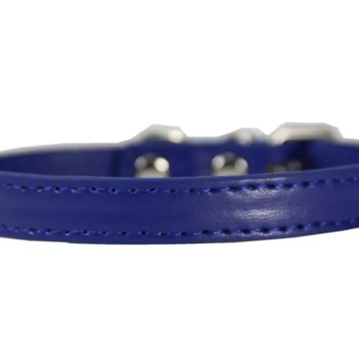 Adjustable Colorful Pet Collars PU Leather Neck Strap Safe For Dogs