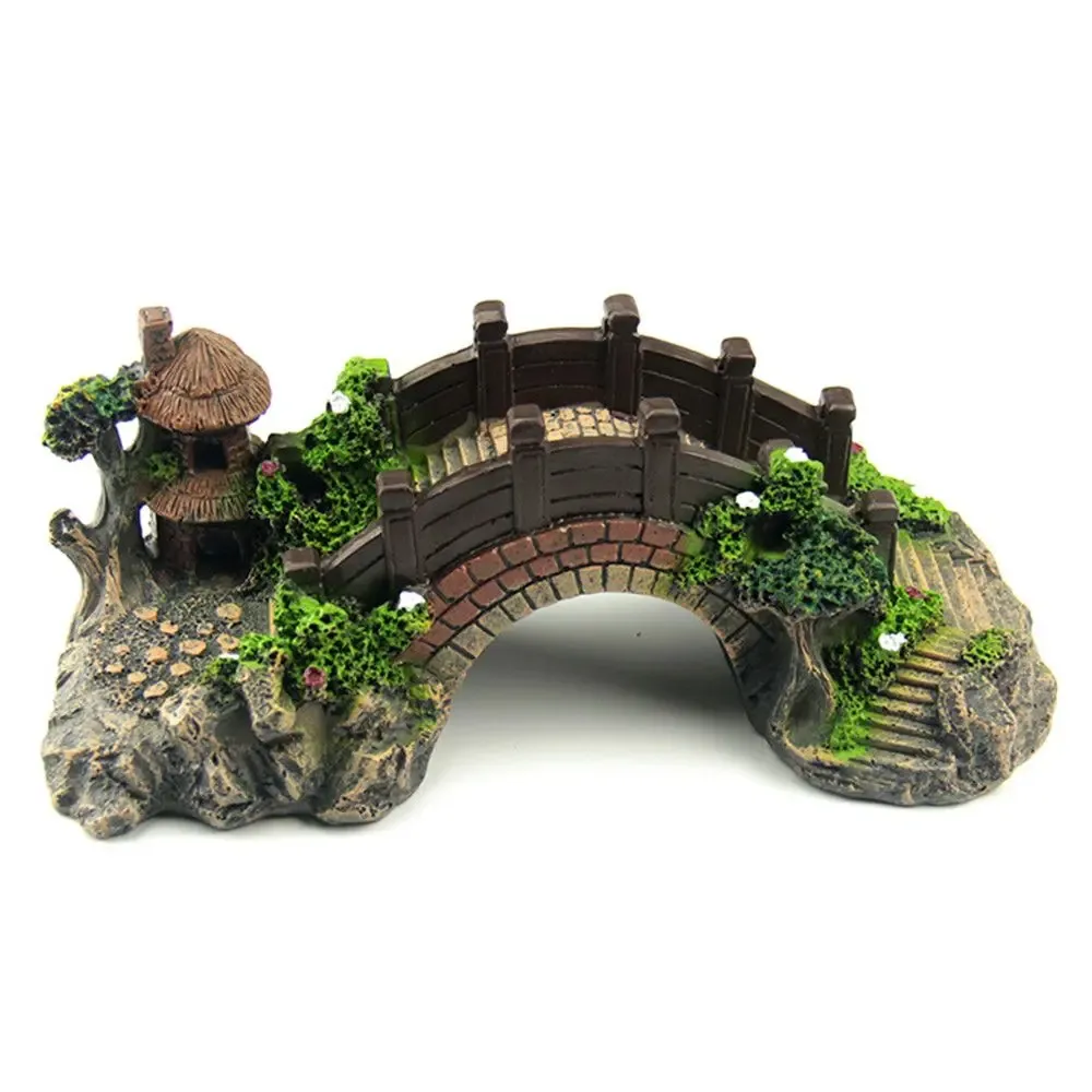 Aquarium Fish Tank Vintage Decorative Bridge