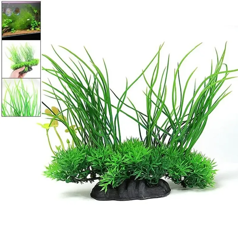 Artificial Aquarium Plant Decoration Fish Tank Submersible Flower Grass