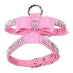 Pet Chest Strap Shining Rhinestone Heart design
