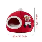 Pet Cat Christmas Winter Soft Foldable Bed