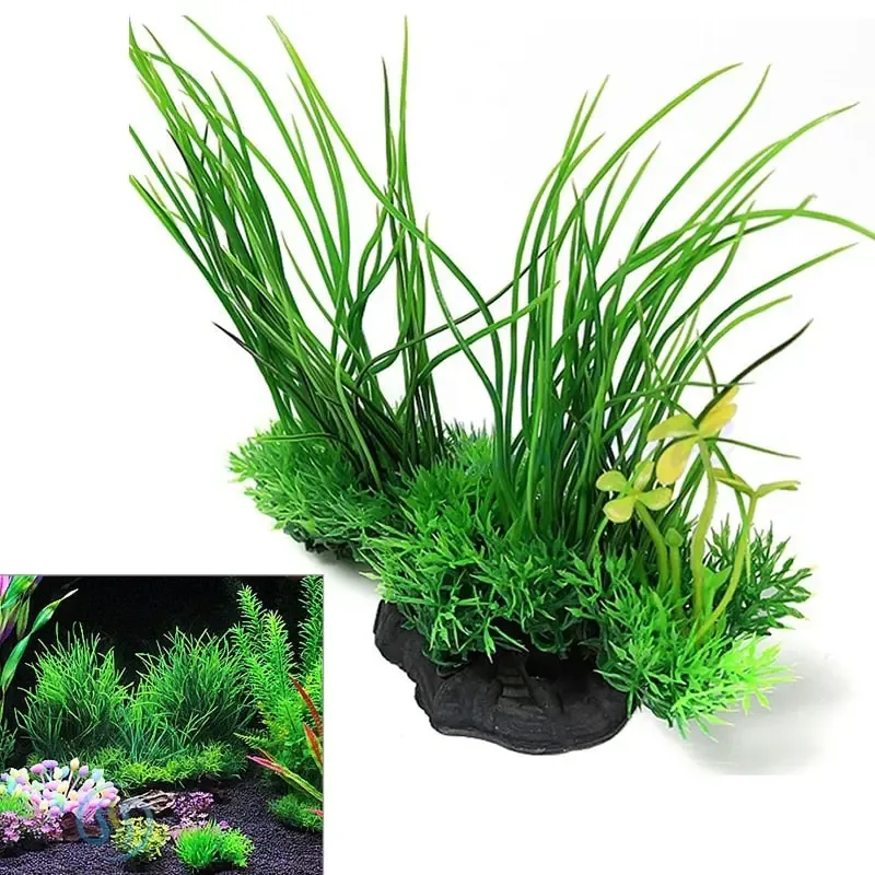 Artificial Aquarium Plant Decoration Fish Tank Submersible Flower Grass