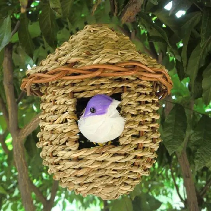 Handwoven Straw Bird Nest