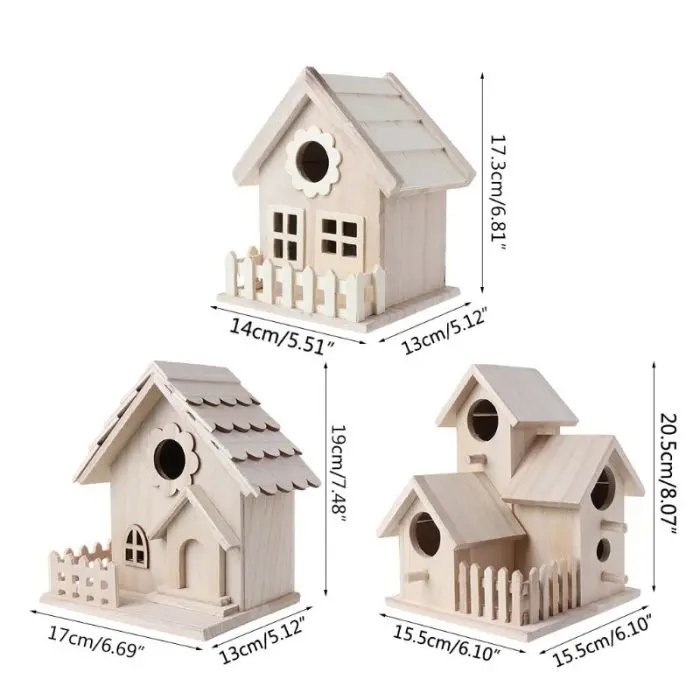 Creative Wooden Bird House Breeding Cage Box