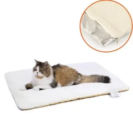 Self Heating Pet Bed Super Soft Fleece Comfortable Mat Warmer