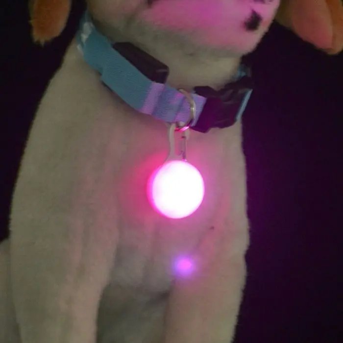 LED Pet Collar Pendant Pet Dog Cat Safety Flashing Night Light luminous Collar Pendant