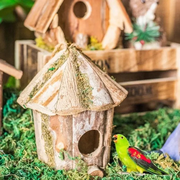 Wooden Bird Nesting Breeding Box House
