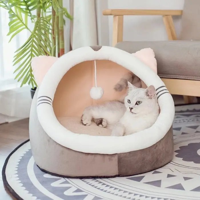Warm Soft Cat Bed Winter Warm House