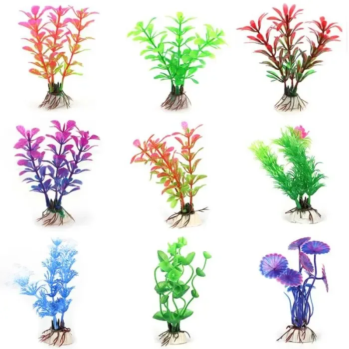 Artificial Aquarium Plant Decoration Fish Tank Submersible Flower Grass