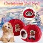 Pet Cat Christmas Winter Soft Foldable Bed