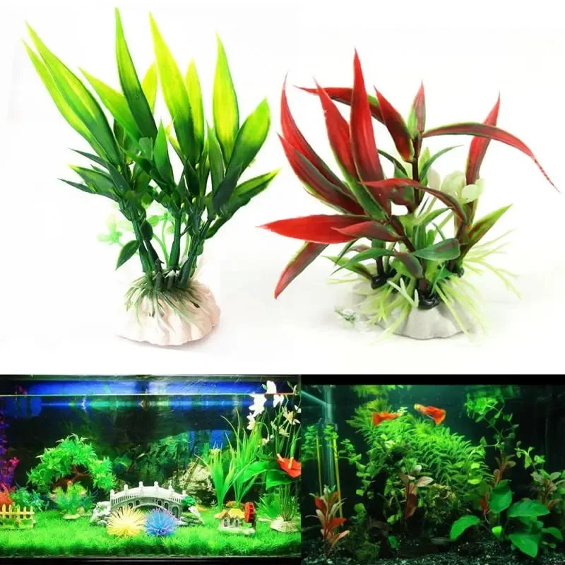 Artificial Aquarium Plant Decoration Fish Tank Submersible Flower Grass
