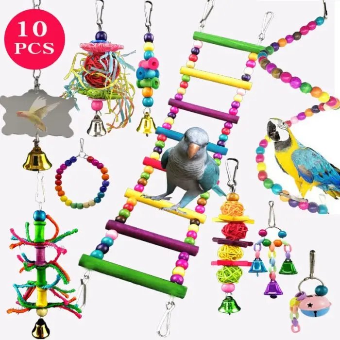12Pcs Bird Cage Toys