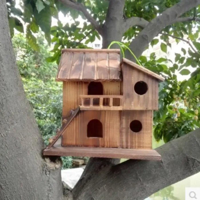 Wood preservative bird nest outdoor